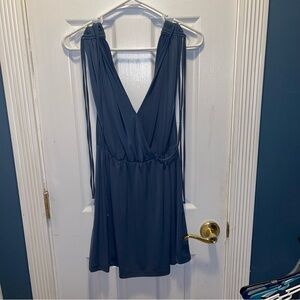 Navy Blue Dress | V neck | Size Small